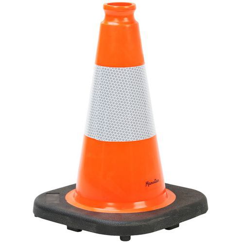 Safety cone with one reflective strip - Manutan Expert