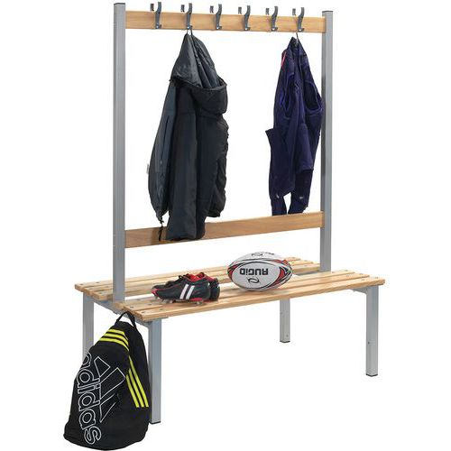 Double-Sided Cloakroom/Changing Room Benches - 1000-2000mm - ampwire