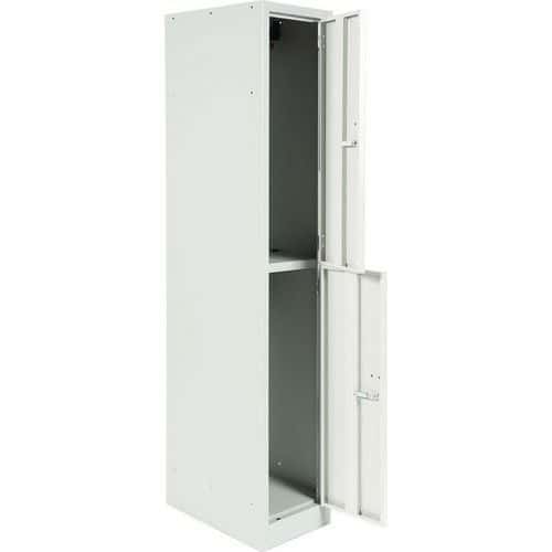 Tall Metal Storage Lockers - 2 Cabinets - 1800mm High - Manutan Expert