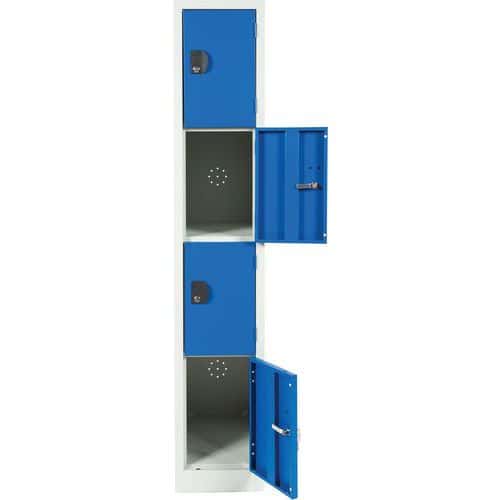 Tall Metal Storage Lockers - 4 Cabinets - 1800mm High - Manutan Expert