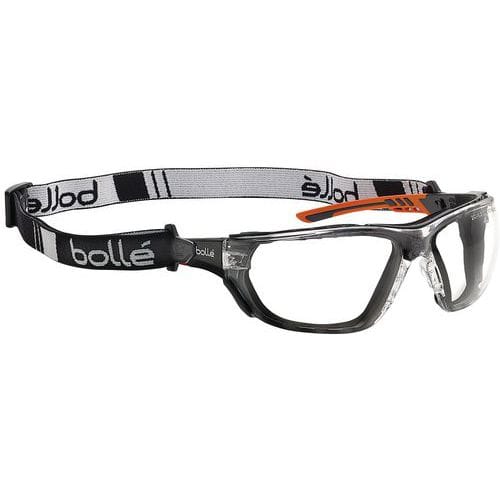 Ness+ clear safety glasses with foam and strap - Bollé safety