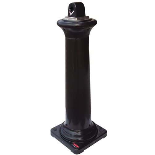 Groundskeeper Tuscan black ashtray - 600 butts - Rubbermaid