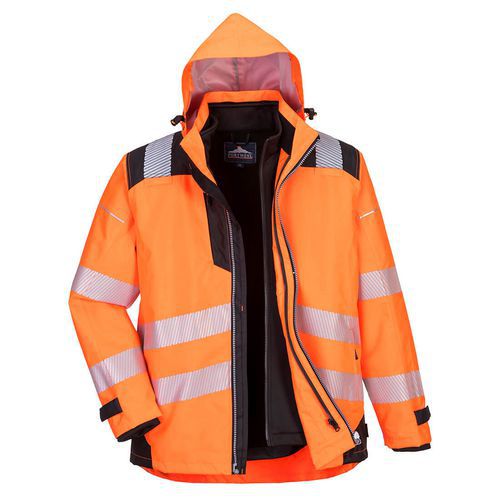 Orange Or Yellow Waterproof Hi Vis Jacket - Small To 4XL - Portwest