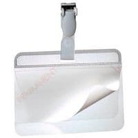 Self-sealing badge holder - With clip