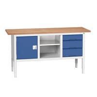 Bott Verso Adjustable Workbench With Storage HxWxD 830-930x1750x600mm