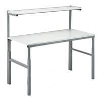 Height Adjustable Ergonomic Workbench With Upper Shelf Height 650-900mm