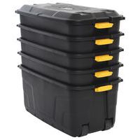 Strata Storage Box with Wheels 145L Pack of 5 | Manutan UK