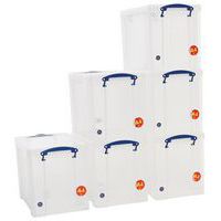 19 L Clear Really Useful Box Pack of 6