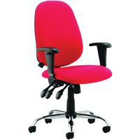 Ergonomic Home/Office Chair With Arms - Padded Fabric - Mobile -Lisbon