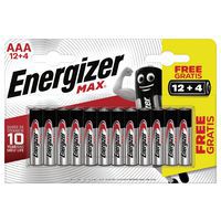 Max AAA/LR03 batteries - Pack of 12+4 - Energizer