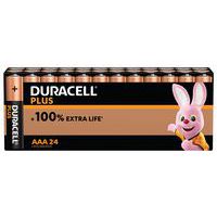 Plus 100% AAA alkaline battery - 24 units - Duracell