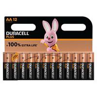 Plus 100% AA alkaline battery - 4 - 8 or 12 units - Duracell