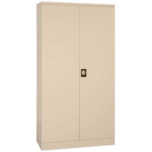 Tall, self-assembly cabinet with hinged doors - Width 100 cm - Manutan ...