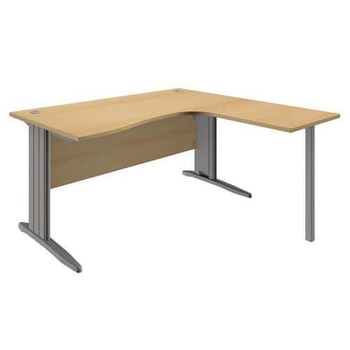 Ticka Compact Desk Beech Quadrifloglio Manutan Uk