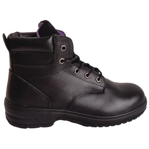 Ladies Safety Boots | Black Leather | 3 Year Guarantee