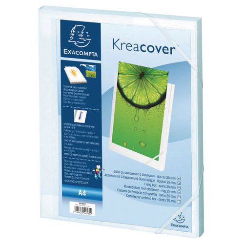 Kreacover A4 filing box with 25-mm spine, 0.7 mm