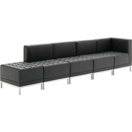 Black Modular Sofa - Soft Bonded Leather - Reception/Breakout Areas ...