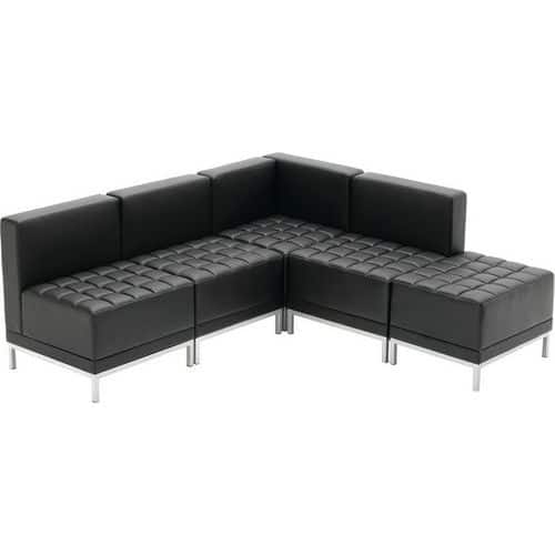 Black Modular Sofa - Soft Bonded Leather - Reception/Breakout Areas ...