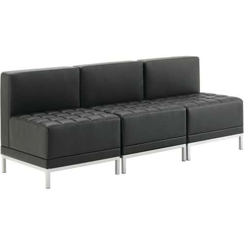 Black Modular Sofa - Soft Bonded Leather - Reception/Breakout Areas ...