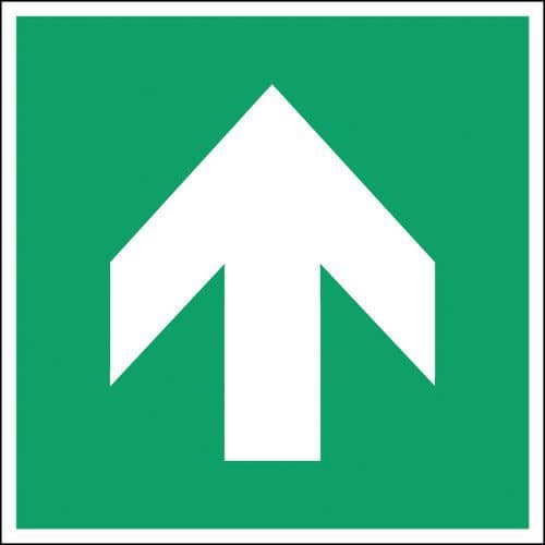 Rigid photoluminescent evacuation sign - Arrow - Brady