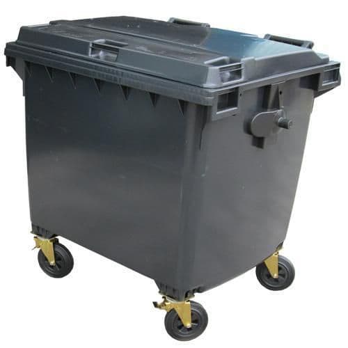 Large Four Wheel Wheelie Bin 1100l Outdoor Waste Manutan Uk