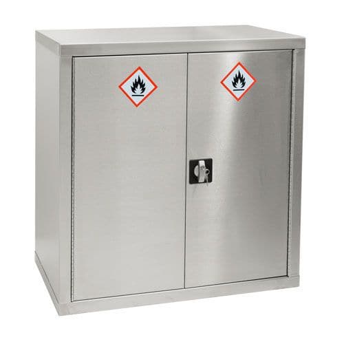 Stainless Steel Hazardous Storage Cabinet 880x450mm Manutan Uk