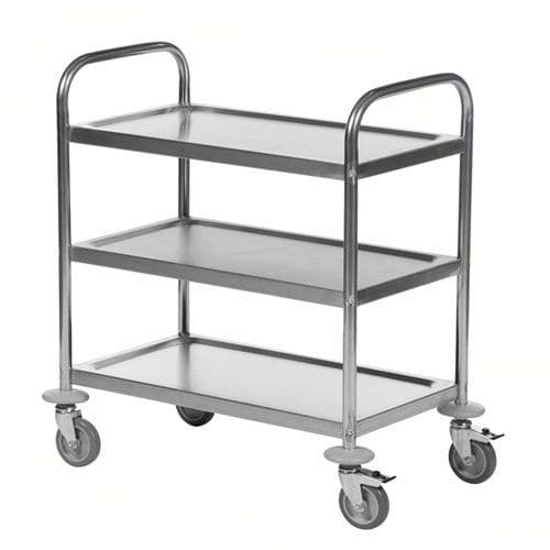 Stainless Steel Shelf Trolley | Table Trolleys | Manutan UK