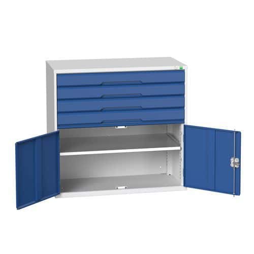 Bott Verso 1 Shelf Multi Drawer Metal Tool Cabinets 1000x1050mm