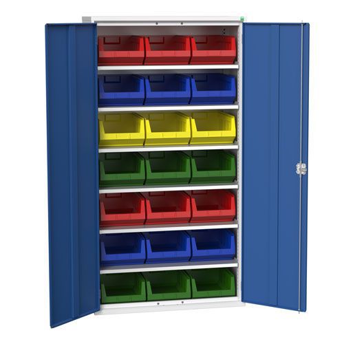 Bott Workshop Cabinet 6 Shelves 21 Assorted Storage Bins