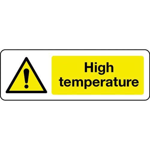 High Temperature Sign | Signs & ID | Manutan UK