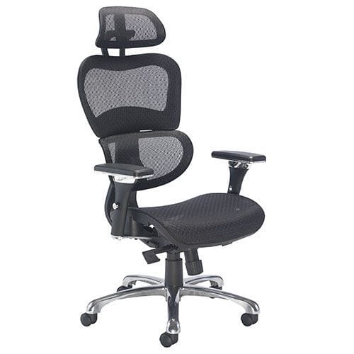 Moon High Back Mesh Office Chair | Lumbar Design | Manutan UK