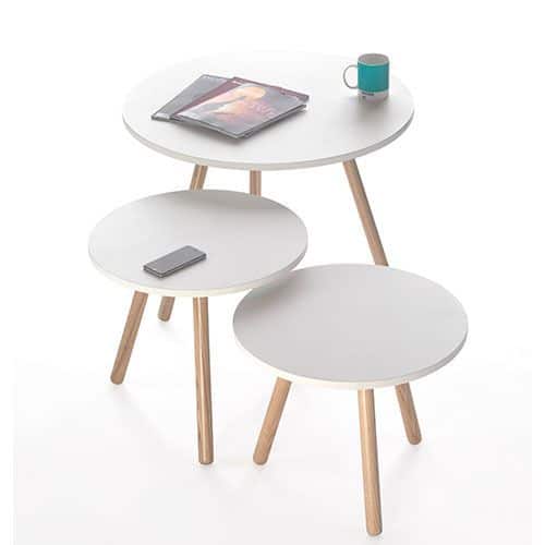 small round tripod table