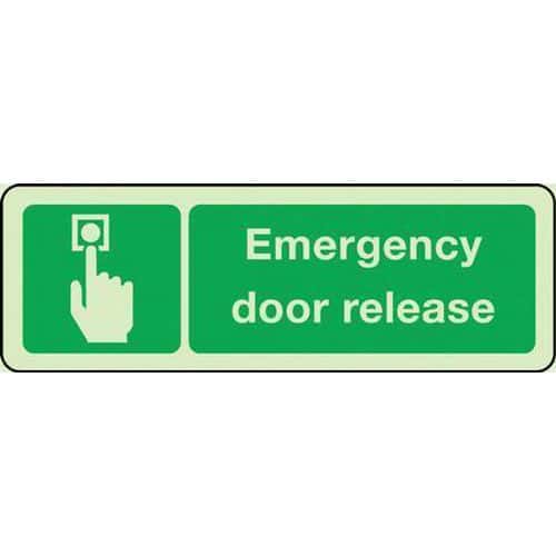 Photoluminescent Emergency Door Release | Signs & ID | Manutan UK