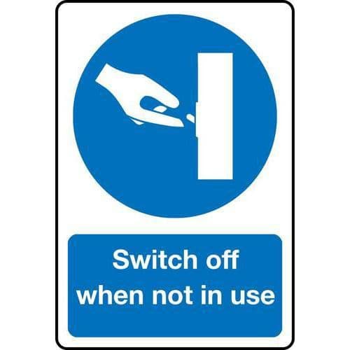 Switch Off When Not In Use Sign | Signs & ID | Manutan UK