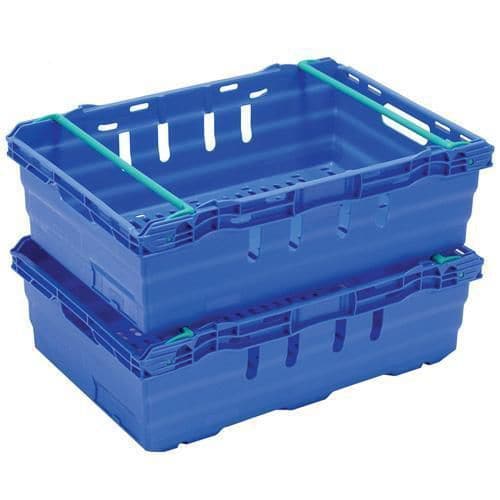 Ventilated Maxinest Stacking Crate with Swing Arms | Manutan UK