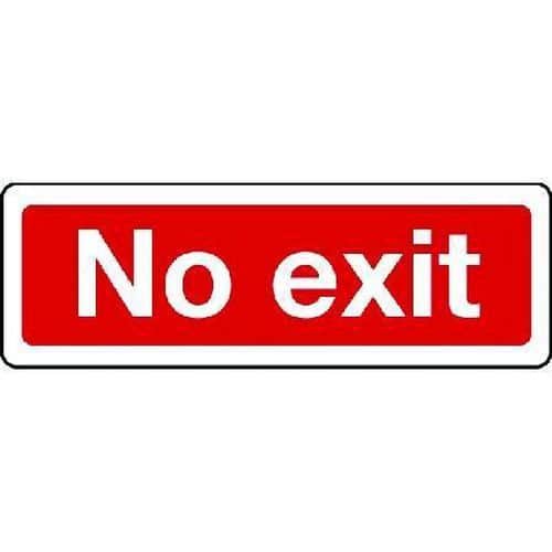 No Exit Sign : Red | Manutan UK