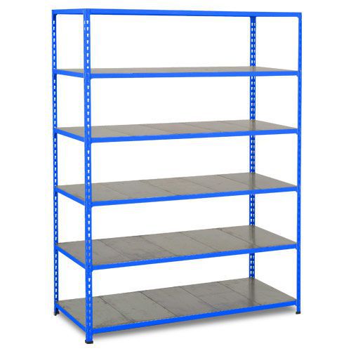 Medium Duty Shelving 1980x1525 Blue 6 Shelves | Manutan UK