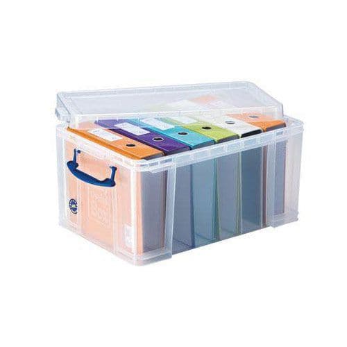 Really Useful Boxes 48L Clear or Blue: Free Delivery | Manutan UK