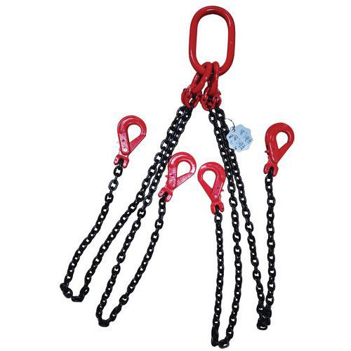 Safety Hook Chain Slings | 4 Leg | Cranes & Lifting | Manutan UK