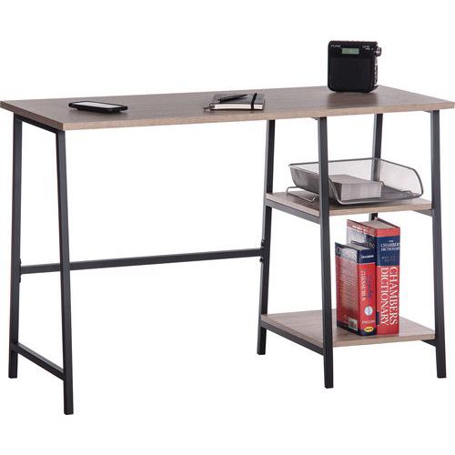 Industrial Style Single Bench Desk | Work From Home | Manutan UK