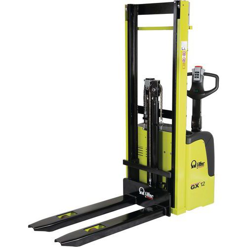 GX12 BASIC/EVO Compact Electric Stacker 1200kg Capacity - Manutan.co.uk